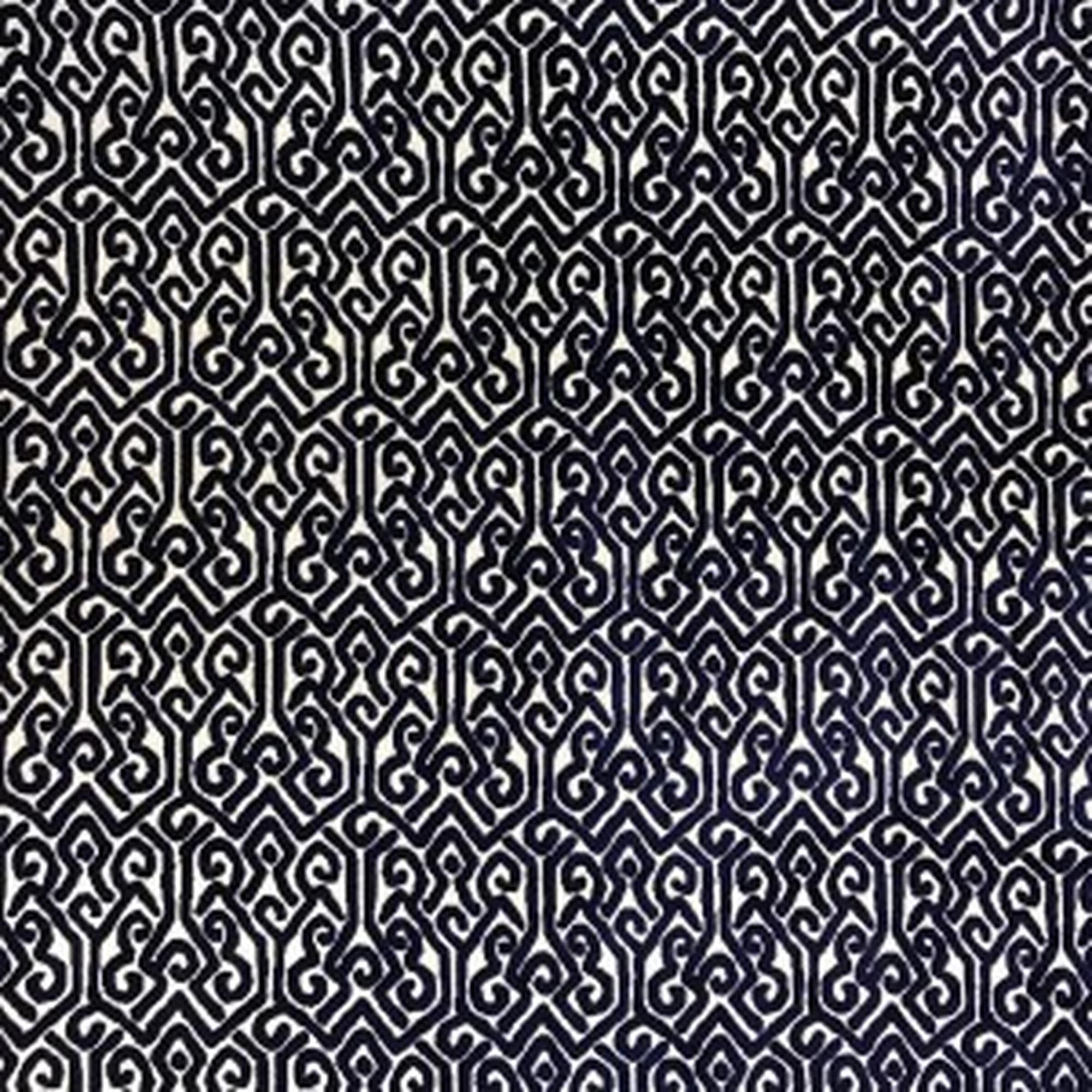 Alexandra fabric in color Navy showcasing fabric tribal cut velvet upholstery fabric & drapery & curtain fabric.