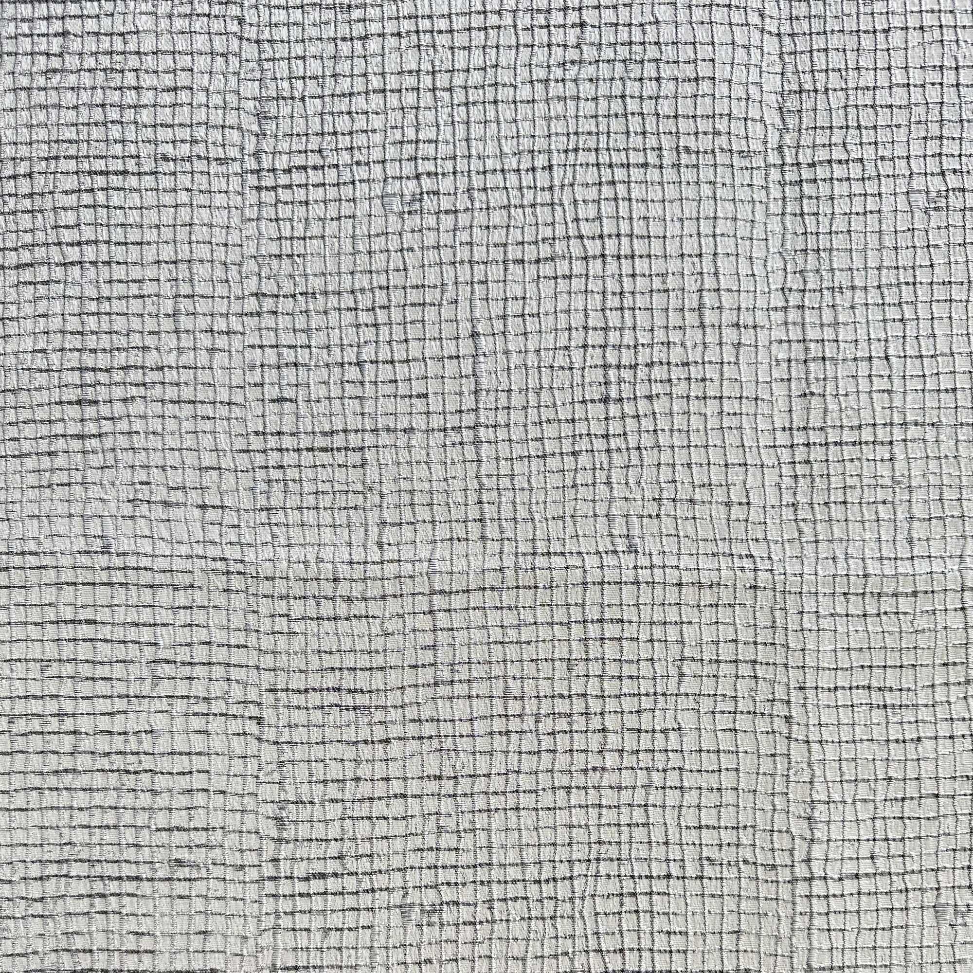 Alza fabric in color Silver showcasing fabric textured faux silk drapery & curtain fabric.