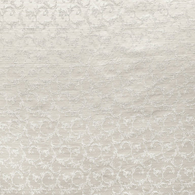Arbella fabric in color Ivory showcasing fabric traditional small scale floral pattern drapery & curtain fabric & table linen fabric.