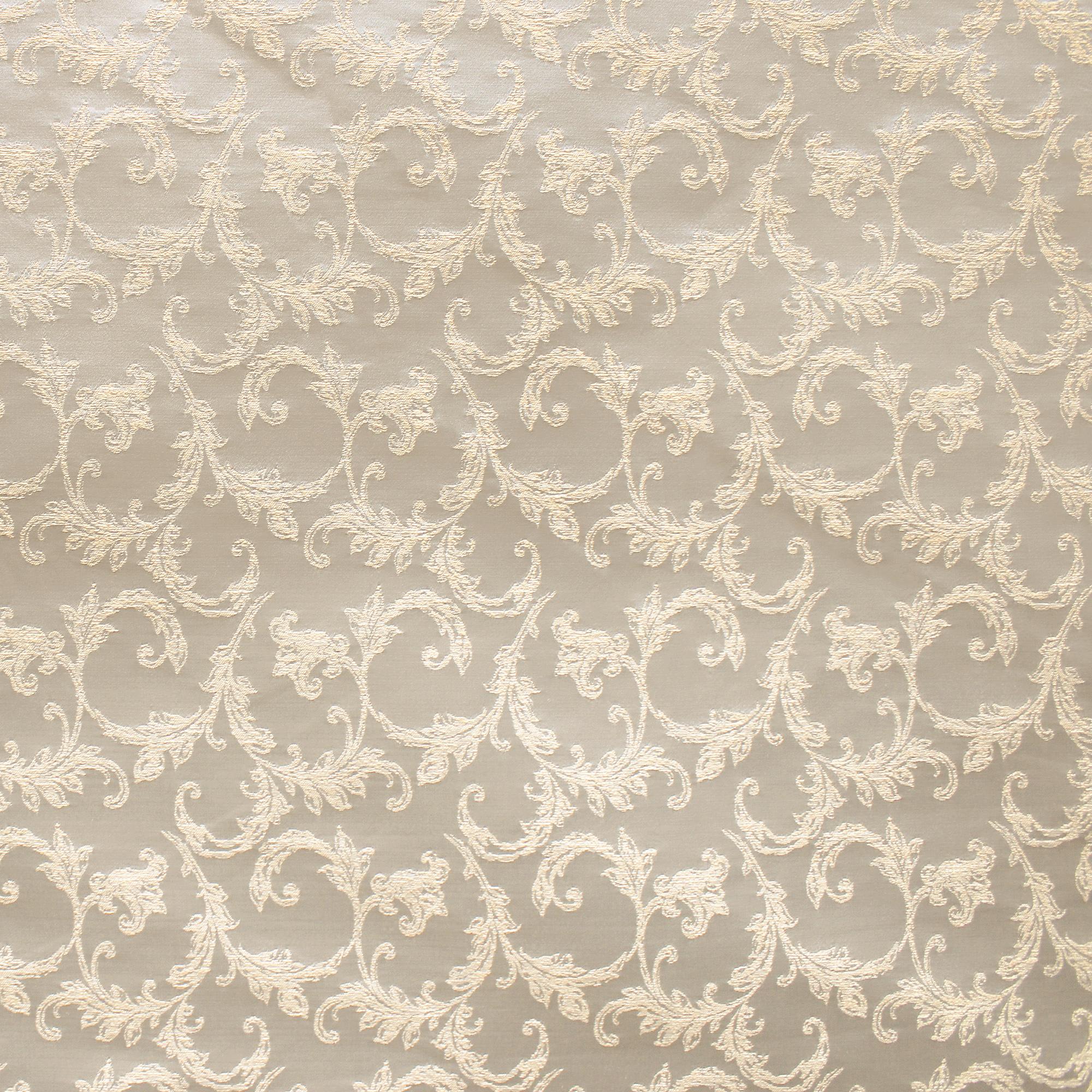 Arbella fabric in color Champagne showcasing fabric traditional small scale floral pattern drapery & curtain fabric & table linen fabric.