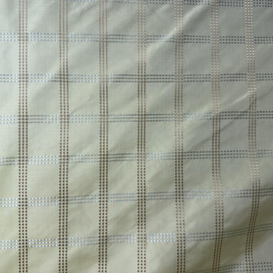 Astra Fabric | Dotted Squared Stripe Silk Fabric | Drapery & Curtain Fabric