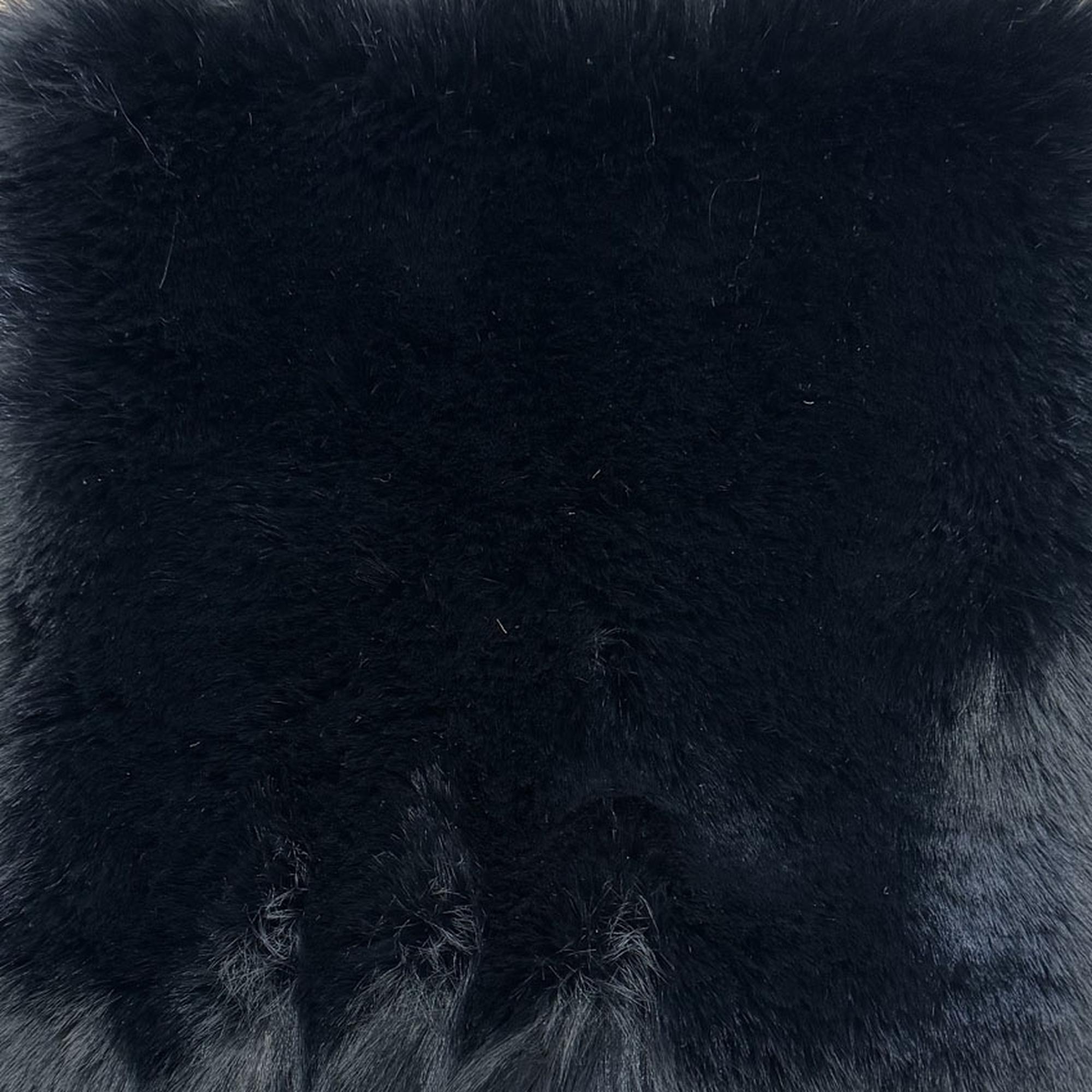 Bear fabric in color Black showcasing fabric extremely soft faux bear-like fabric upholstery fabric.
