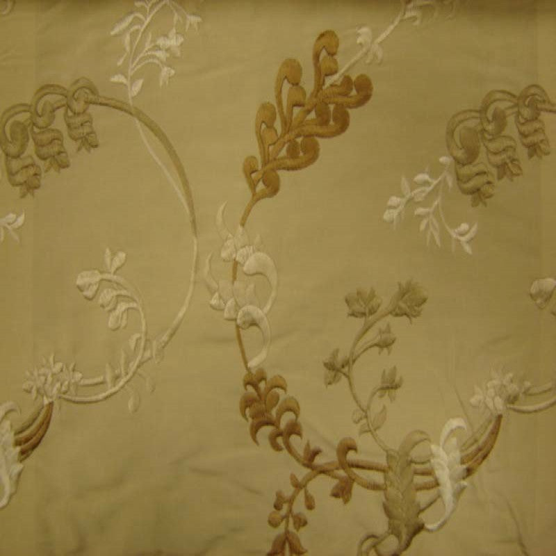 Bergamo Fabric | Embroidered Floral Fabric | Drapery & Curtain Fabric