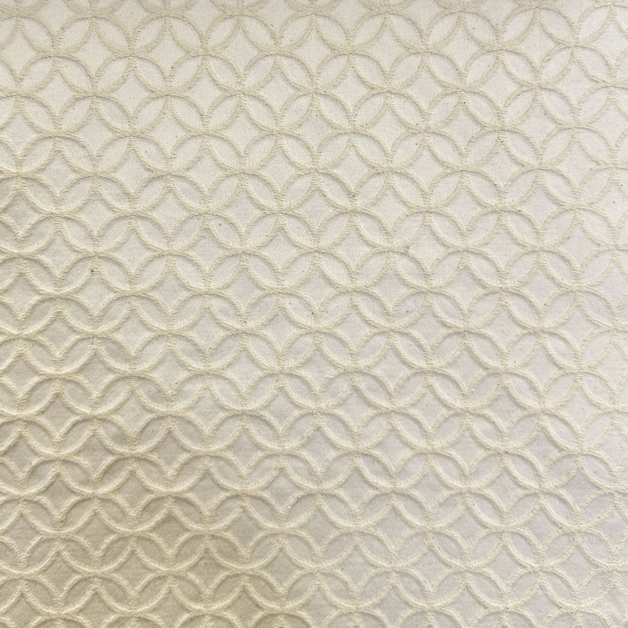 Chuck fabric in color Natural/Washed showcasing fabric embossed geometric circular pattern upholstery fabric & drapery & curtain fabric.