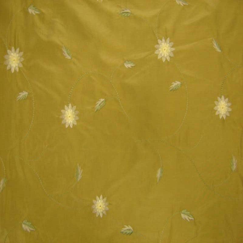 Claudio Fabric | Floral Embroidered Silk Fabric | Drapery & Curtain Fabric