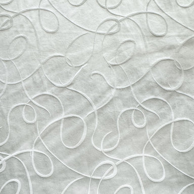 Club fabric in color White showcasing fabric embossed swirl upholstery fabric & drapery & curtain fabric.