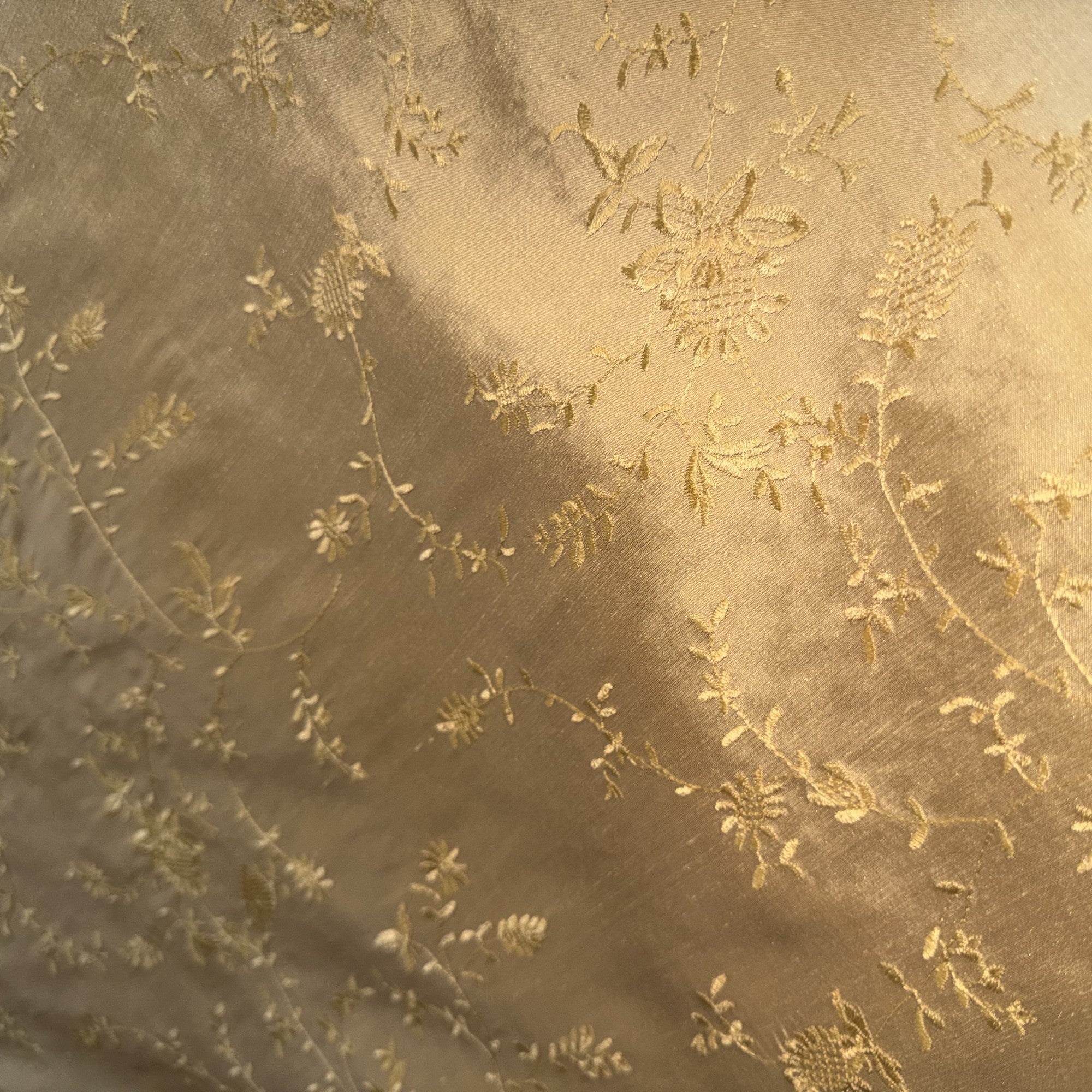 Cornelia Fabric | Floral Embroidered Silk Fabric | Drapery & Curtain Fabric