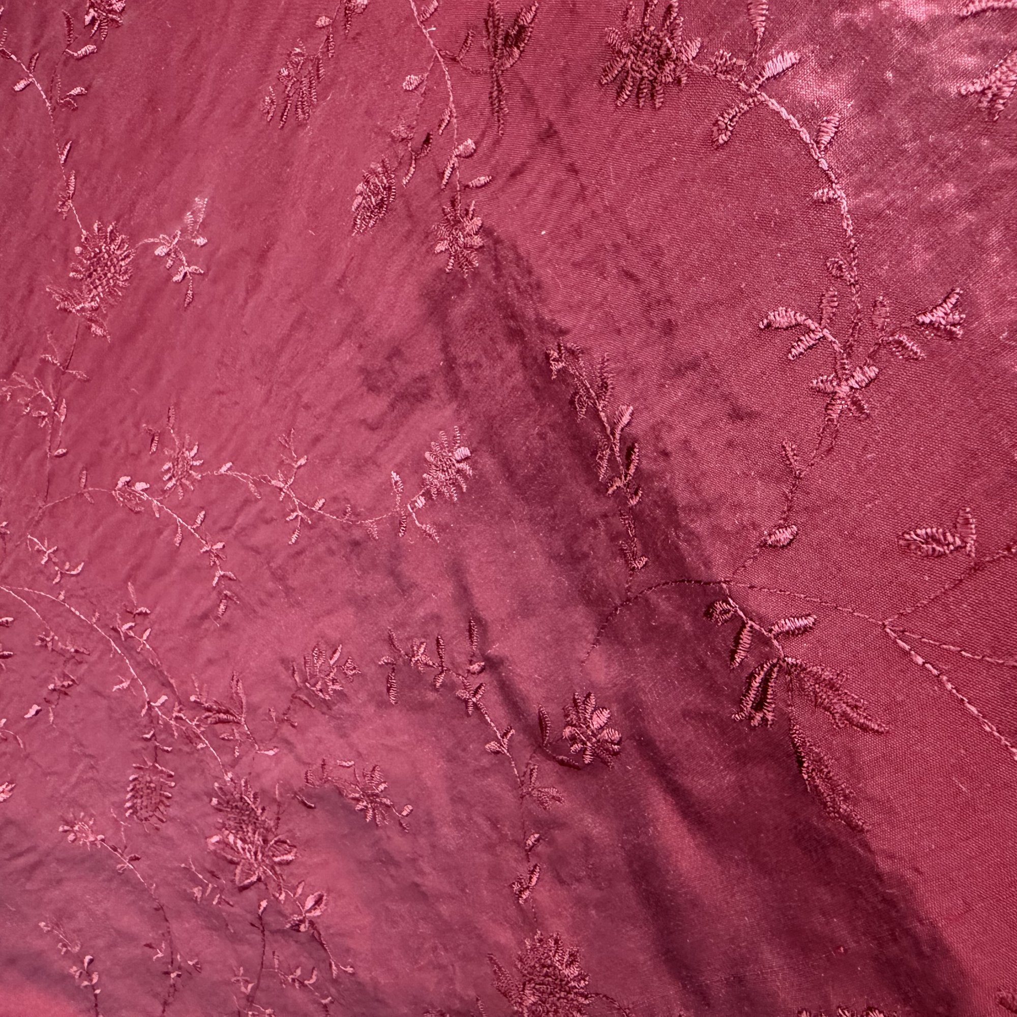 Cornelia Fabric | Floral Embroidered Silk Fabric | Drapery & Curtain Fabric