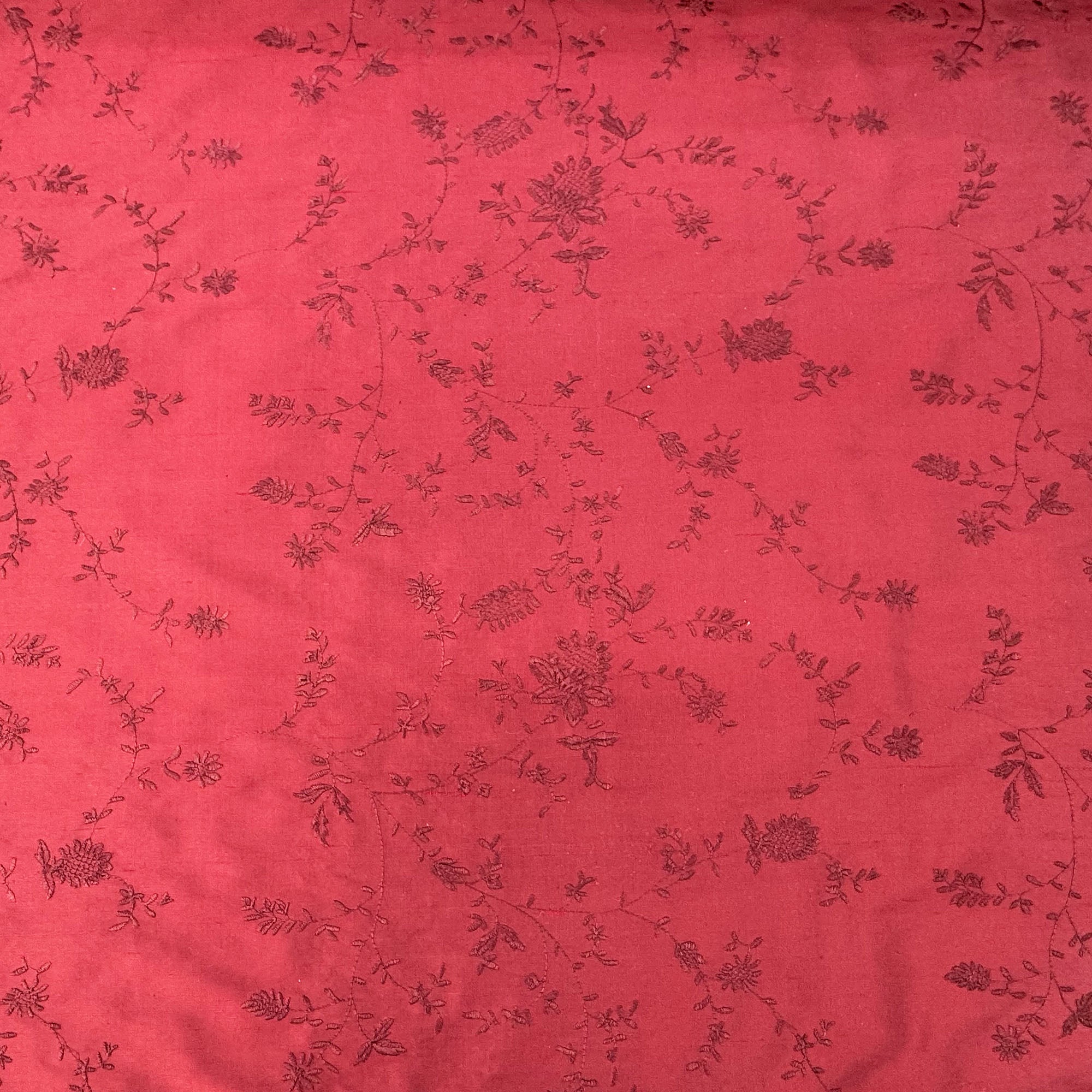 Cornelia Fabric | Floral Embroidered Silk Fabric | Drapery & Curtain Fabric