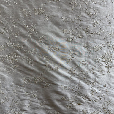 Cornelia Fabric | Floral Embroidered Silk Fabric | Drapery & Curtain Fabric