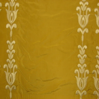 Courtney Fabric | Striped Floral Silk Fabric | Drapery & Curtain Fabric