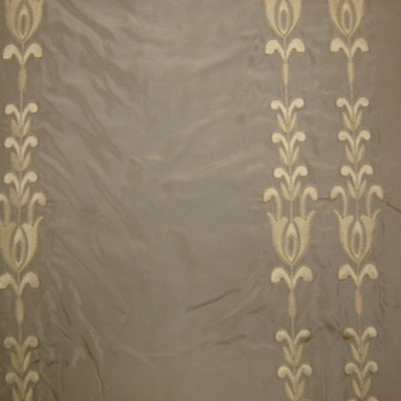 Courtney Fabric | Striped Floral Silk Fabric | Drapery & Curtain Fabric