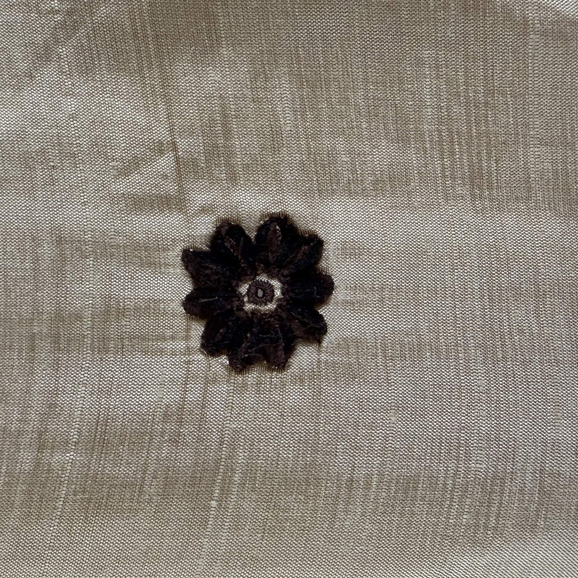 Dakota Fabric | Floral Dotted Embroidered Silk Fabric | Drapery & Curtain Fabric