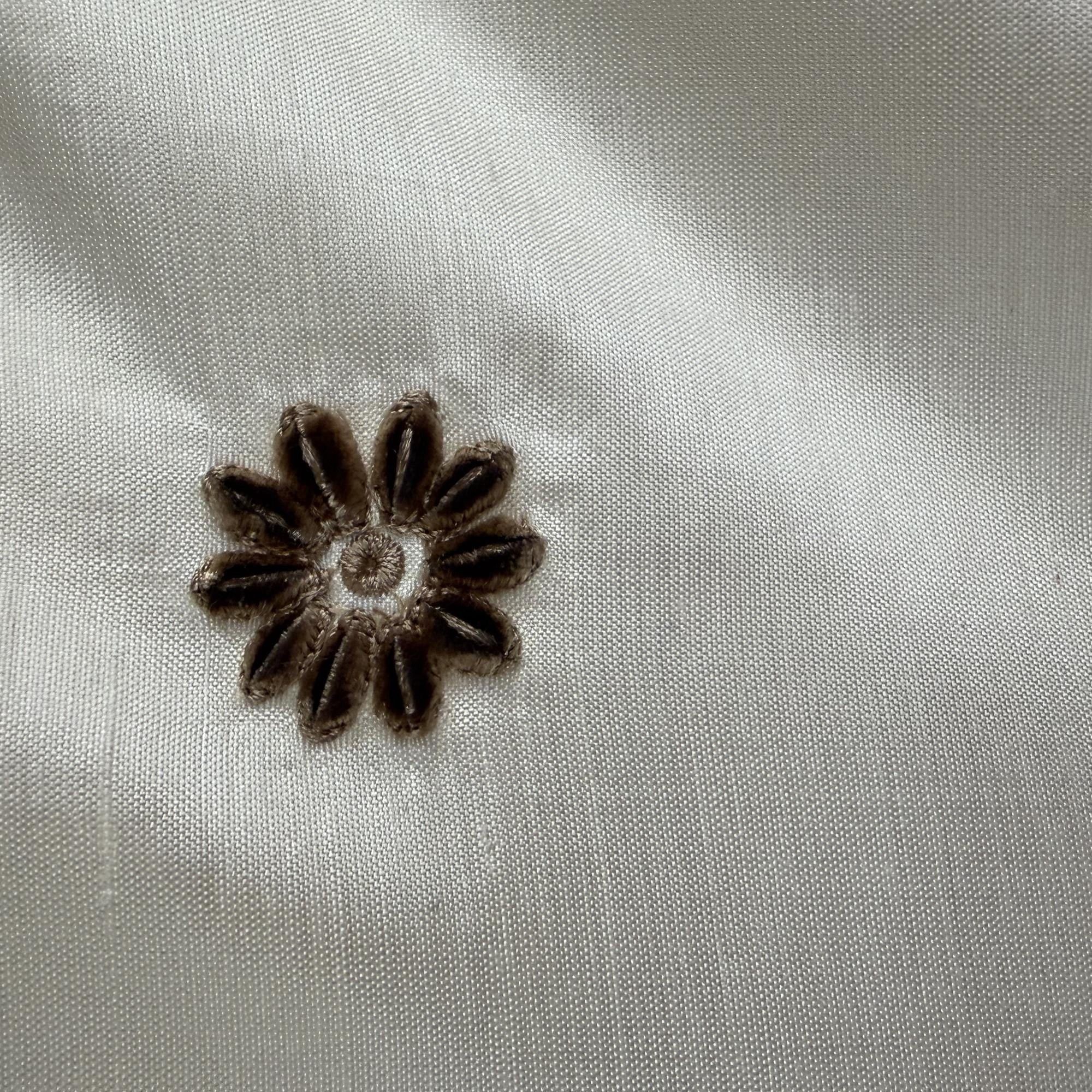 Dakota Fabric | Floral Dotted Embroidered Silk Fabric | Drapery & Curtain Fabric