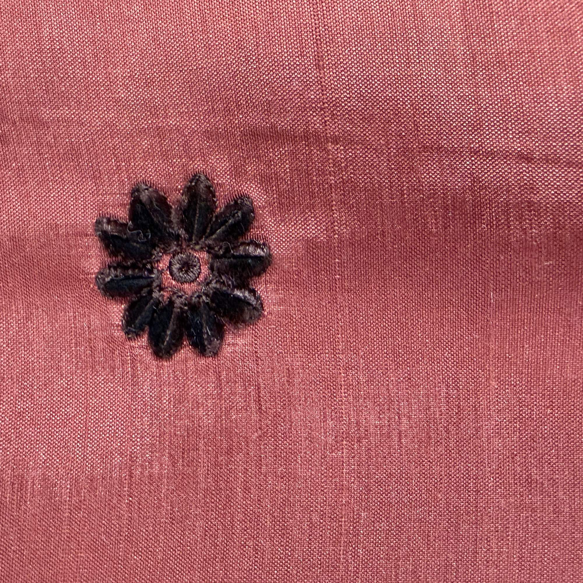 Dakota Fabric | Floral Dotted Embroidered Silk Fabric | Drapery & Curtain Fabric