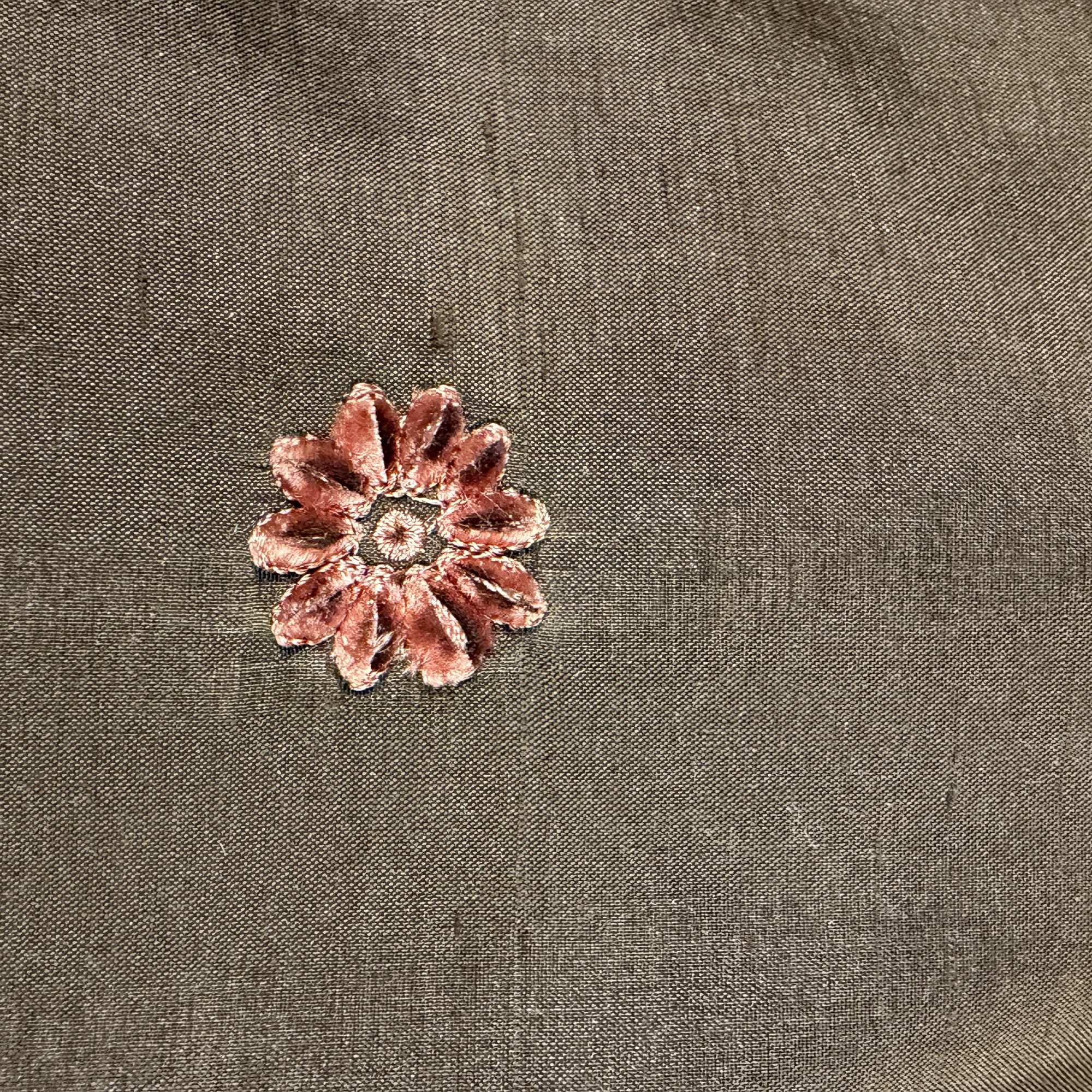 Dakota Fabric | Floral Dotted Embroidered Silk Fabric | Drapery & Curtain Fabric