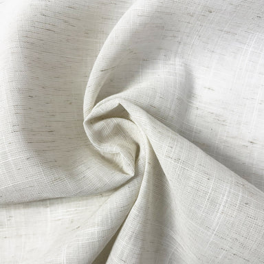 Ivory lightweight sheer fabric with a refined texture, ideal for curtains and drapery. High-quality and stylish for any space.