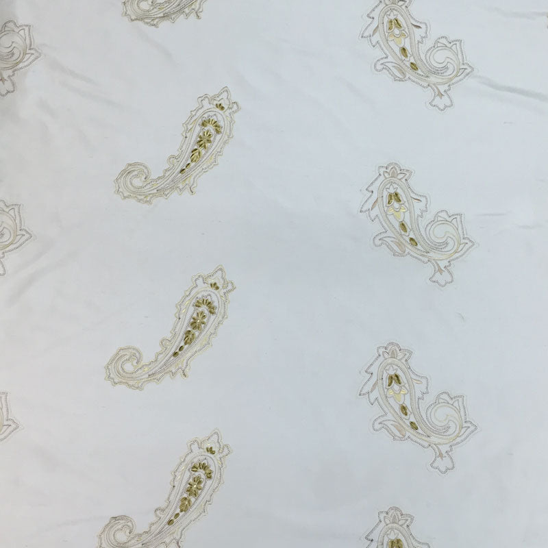 Eclipse Fabric | Velvet Paisley Silkl Fabric | Drapery & Curtain Fabric