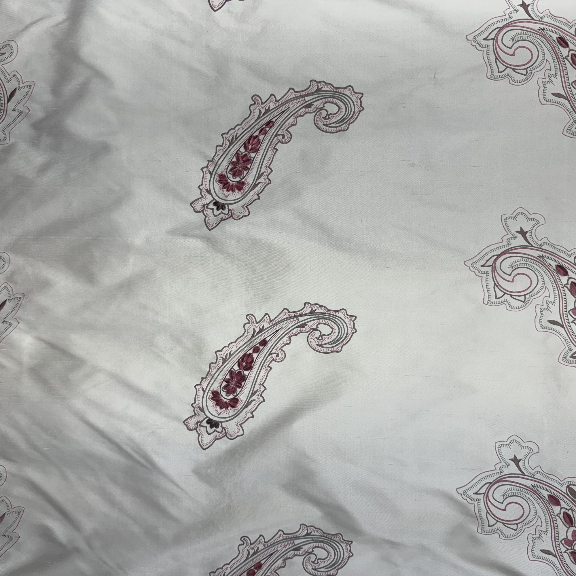 Eclipse Fabric | Velvet Paisley Silkl Fabric | Drapery & Curtain Fabric