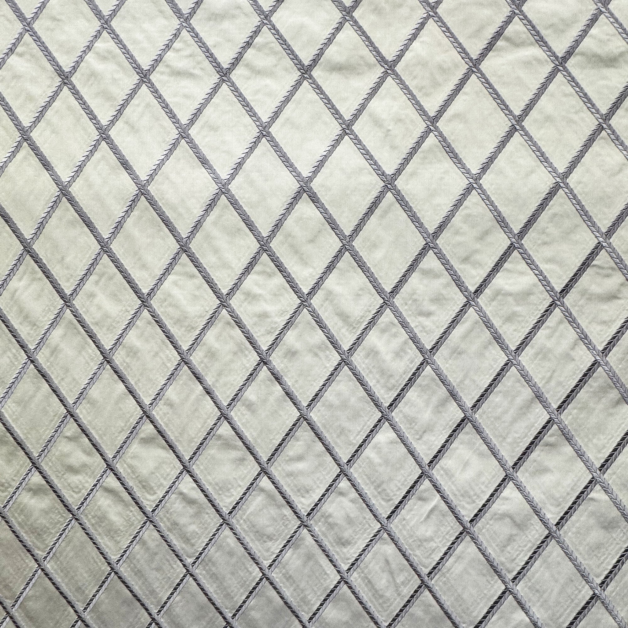 Fina Fabric | Diamond Embroidered Silk Fabric | Drapery & Curtain Fabric