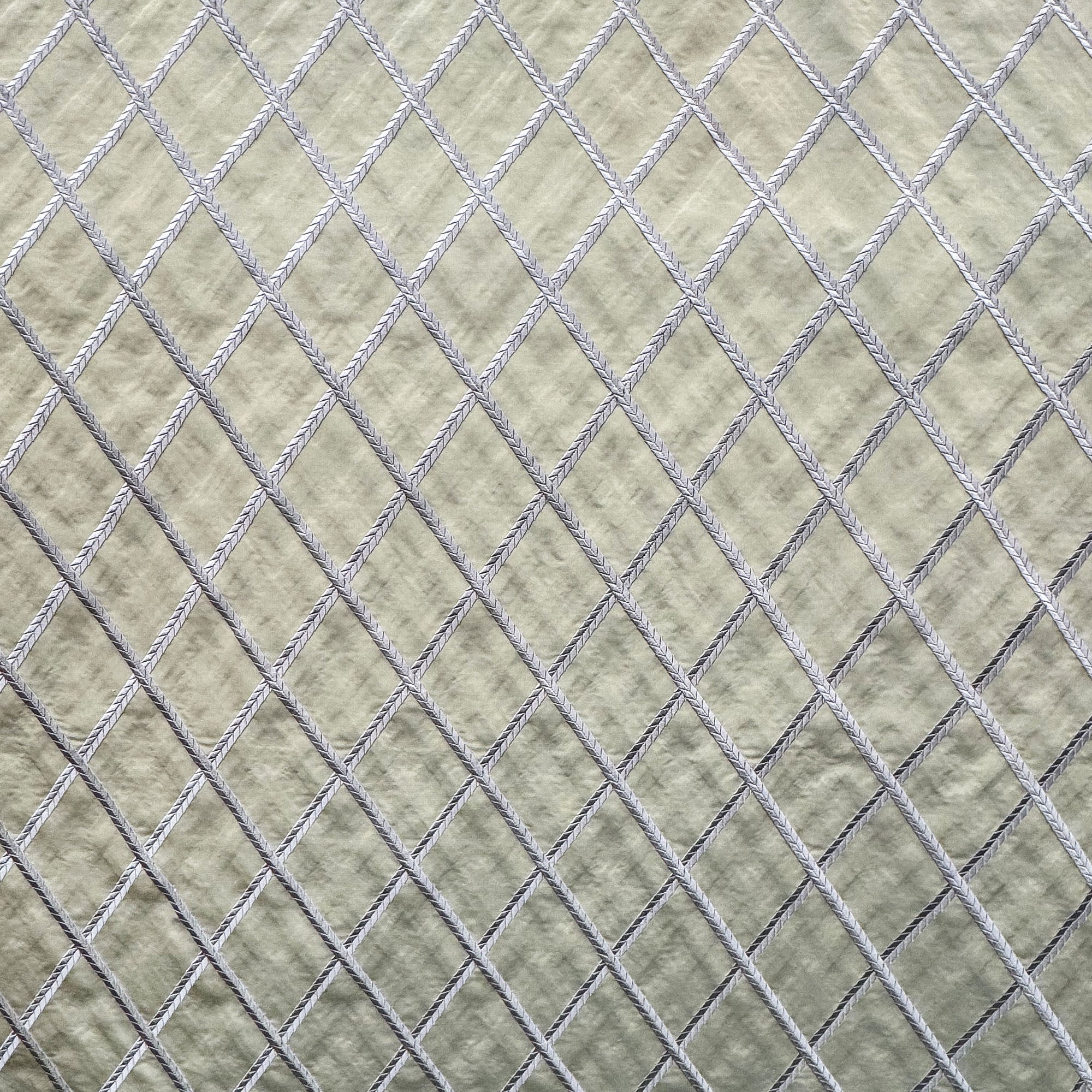 Fina Fabric | Diamond Embroidered Silk Fabric | Drapery & Curtain Fabric