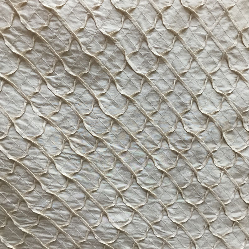 Glamour Fabric | Crushed Sold Diamond Shaped Silk Fabric | Drapery & Curtain Fabric