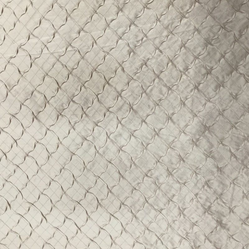 Glamour Fabric | Crushed Sold Diamond Shaped Silk Fabric | Drapery & Curtain Fabric