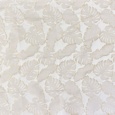 Haney fabric in color Champagne showcasing fabric shiny floral jacquard drapery & curtain fabric.