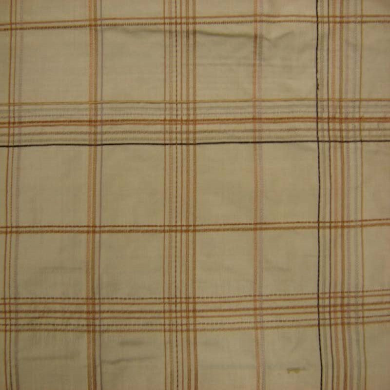 Hudson Fabric | Multi-Colored Stripe Plaid SIlk Fabric | Drapery & Curtain Fabric