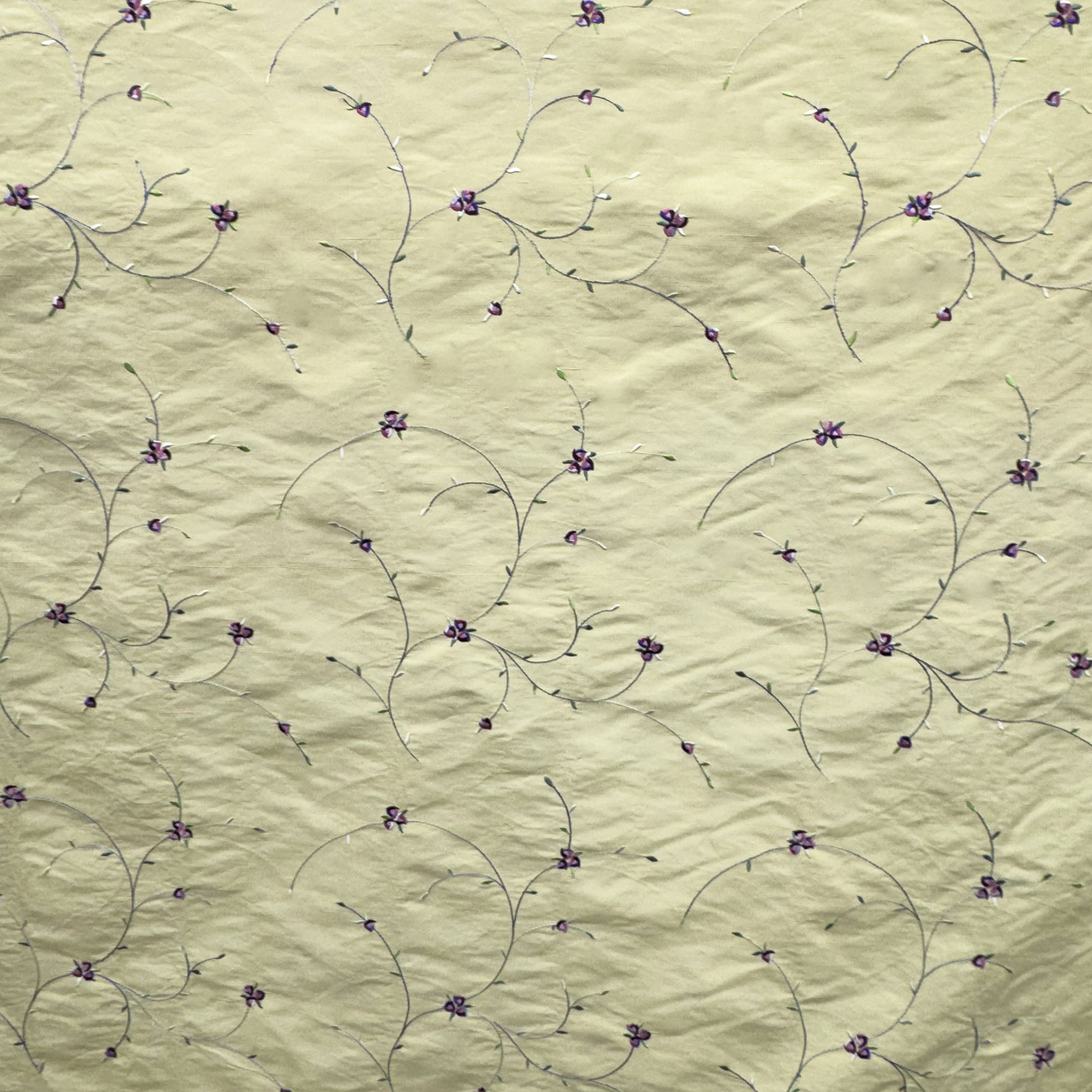 Kala Fabric | Floral Embroidered Silk Fabric | Drapery & Curtain Fabric