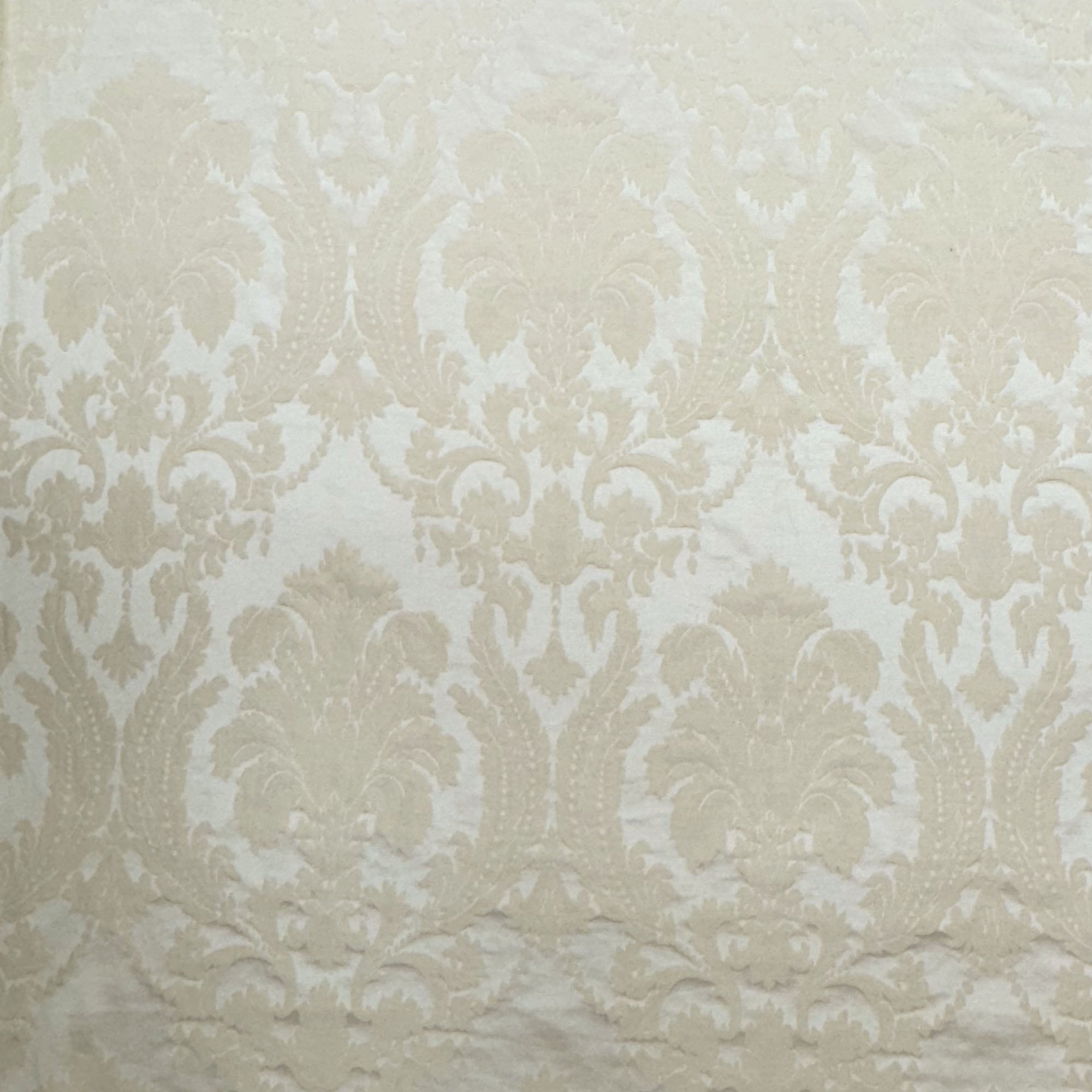 Lafayette fabric in color Natural/Washed showcasing fabric embossed damask pattern upholstery fabric & drapery & curtain fabric.