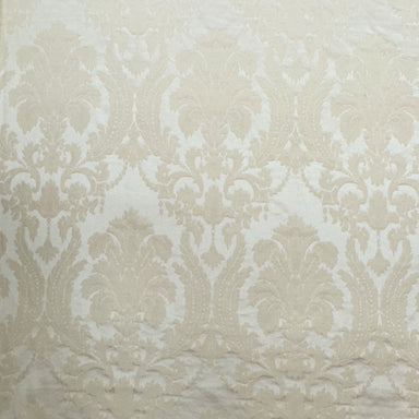 Lafayette fabric in color Natural/Washed showcasing fabric embossed damask pattern upholstery fabric & drapery & curtain fabric.