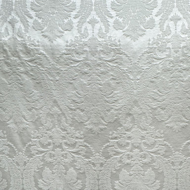 Lafayette fabric in color White showcasing fabric embossed damask pattern upholstery fabric & drapery & curtain fabric.