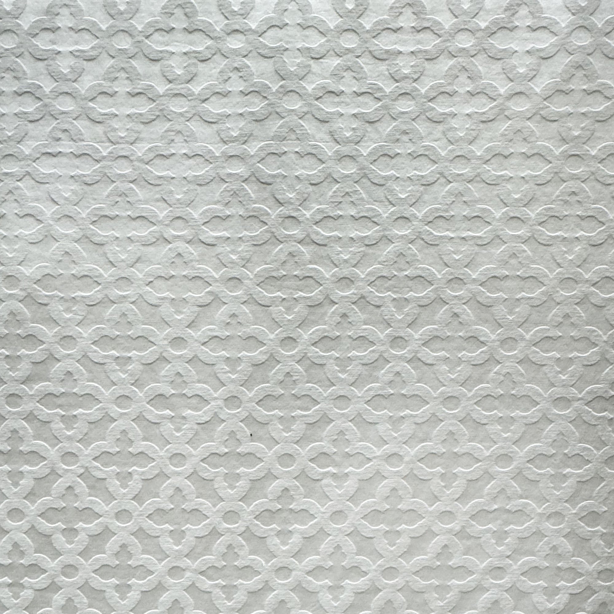 Livia fabric in color White showcasing fabric embossed geometric design upholstery fabric & drapery & curtain fabric.