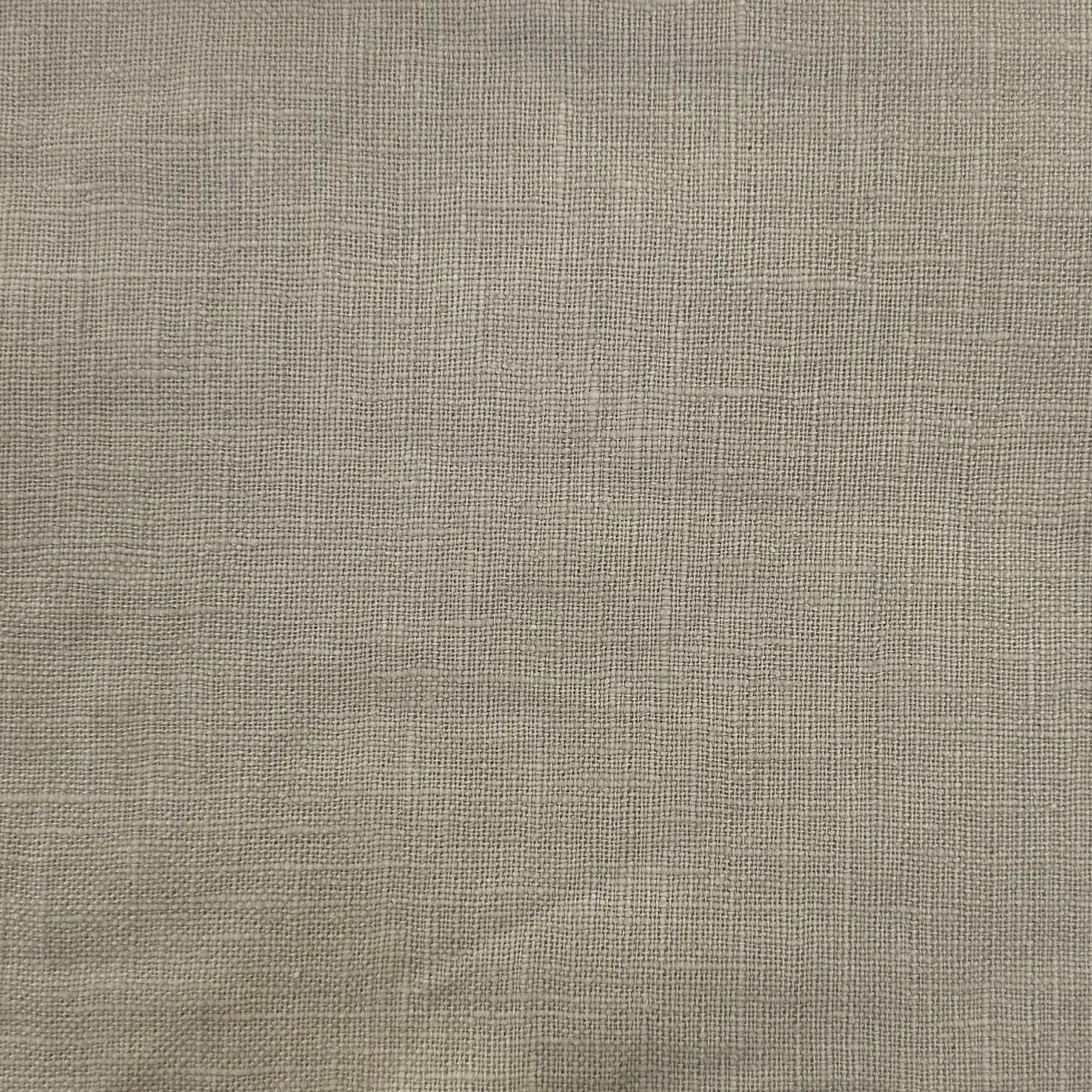 Logan fabric in color Pewter showcasing fabric solid 100% linen upholstery fabric & drapery & curtain fabric.
