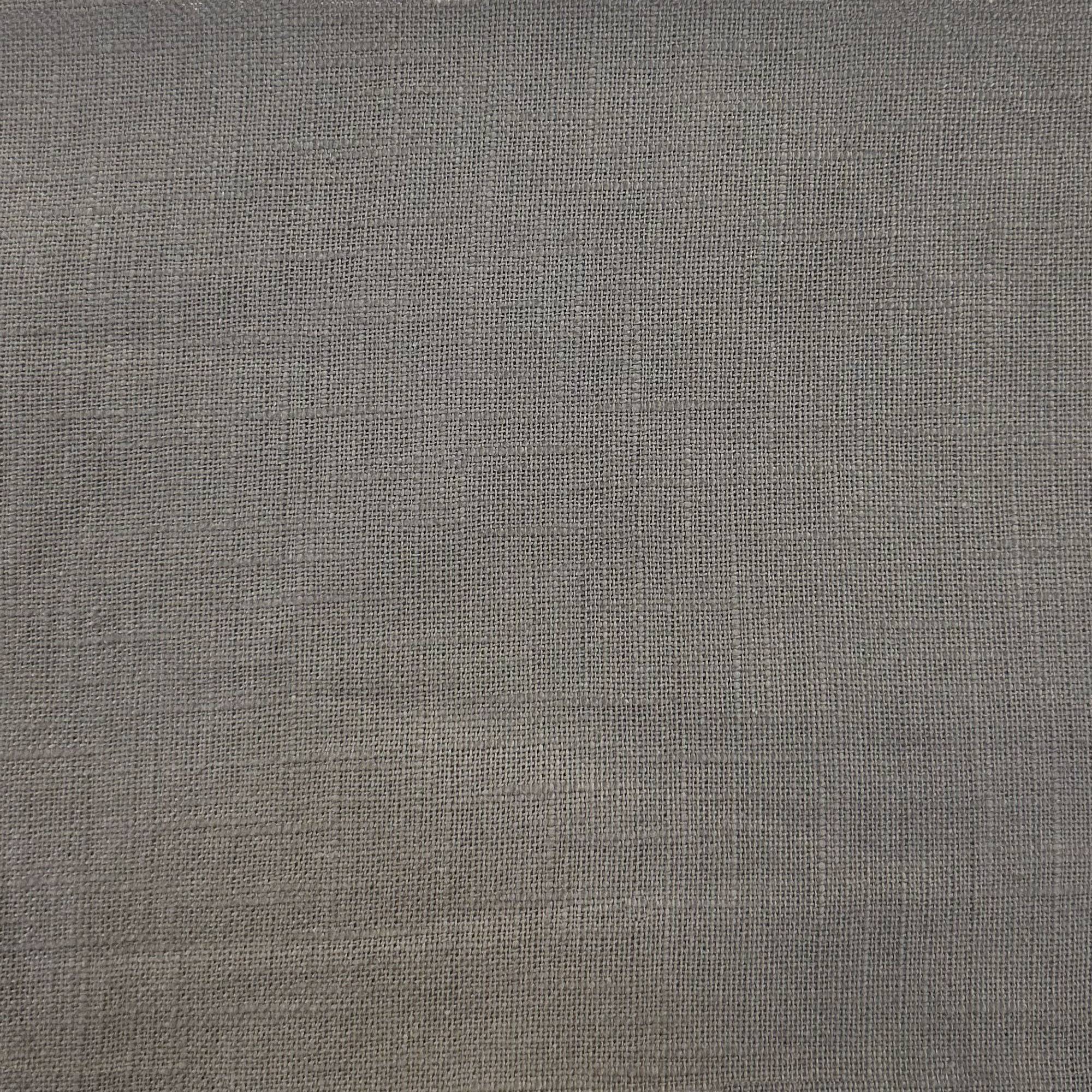 Logan fabric in color Charcoal showcasing fabric solid 100% linen upholstery fabric & drapery & curtain fabric.