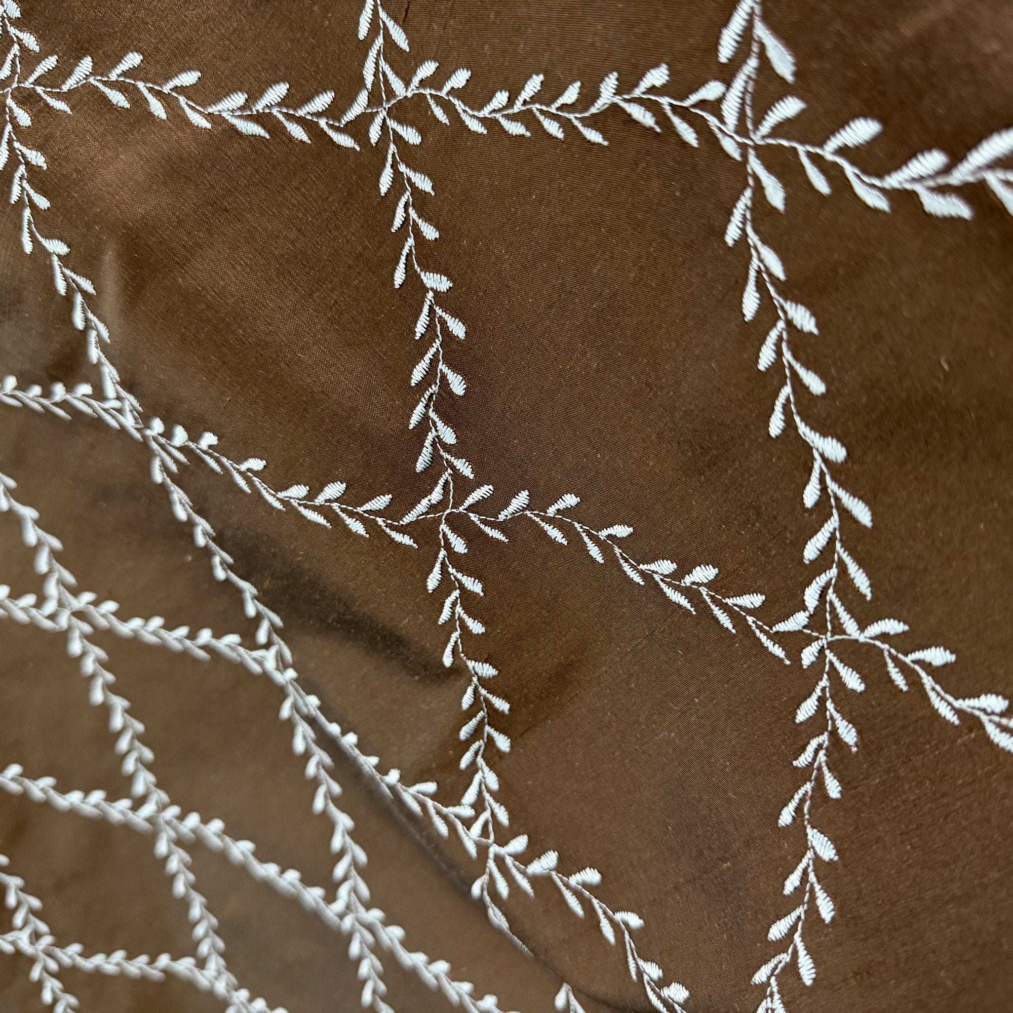 Marilyn Fabric | Diamond Embroidered Floral Silk Fabric | Drapery & Curtain Fabric