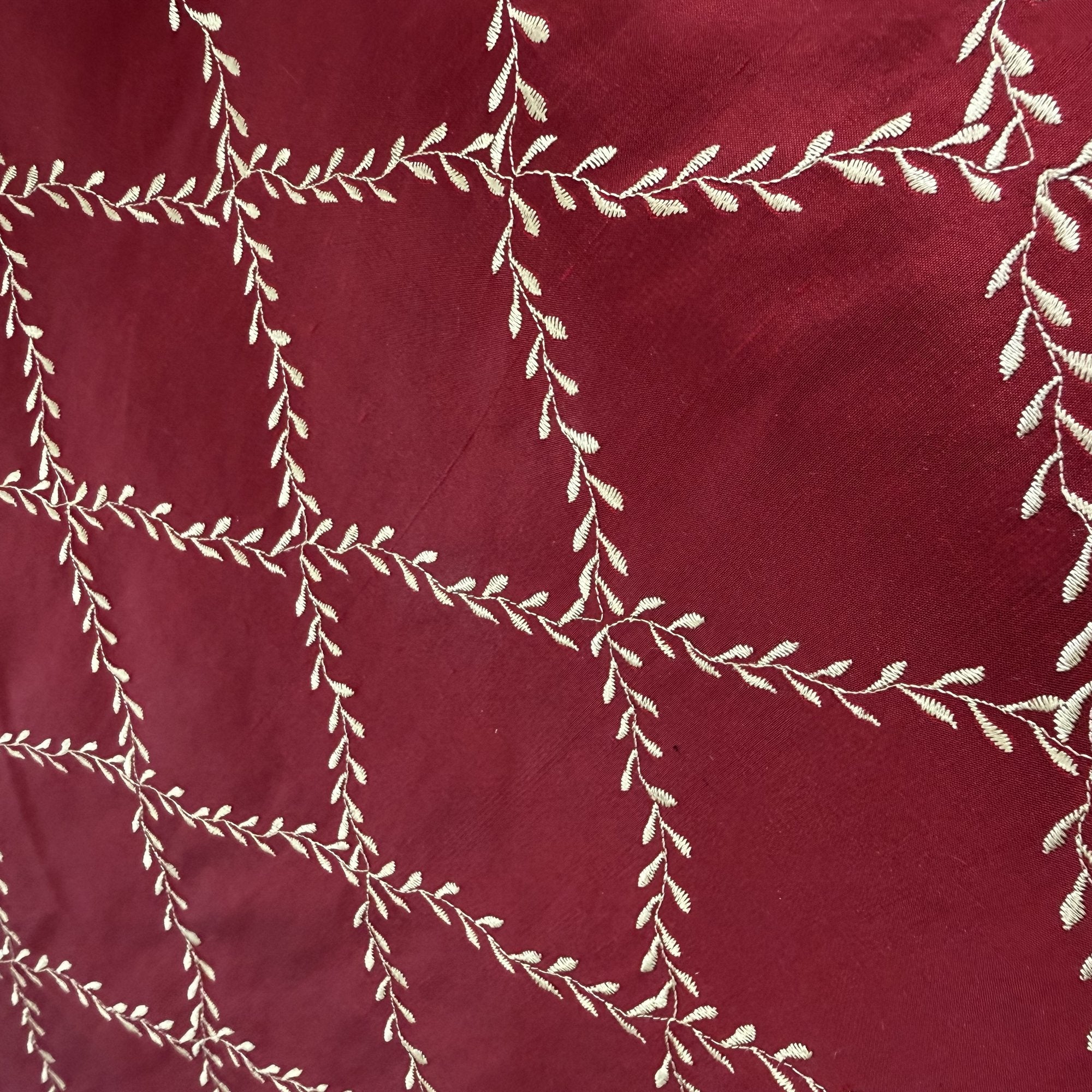 Marilyn Fabric | Diamond Embroidered Floral Silk Fabric | Drapery & Curtain Fabric