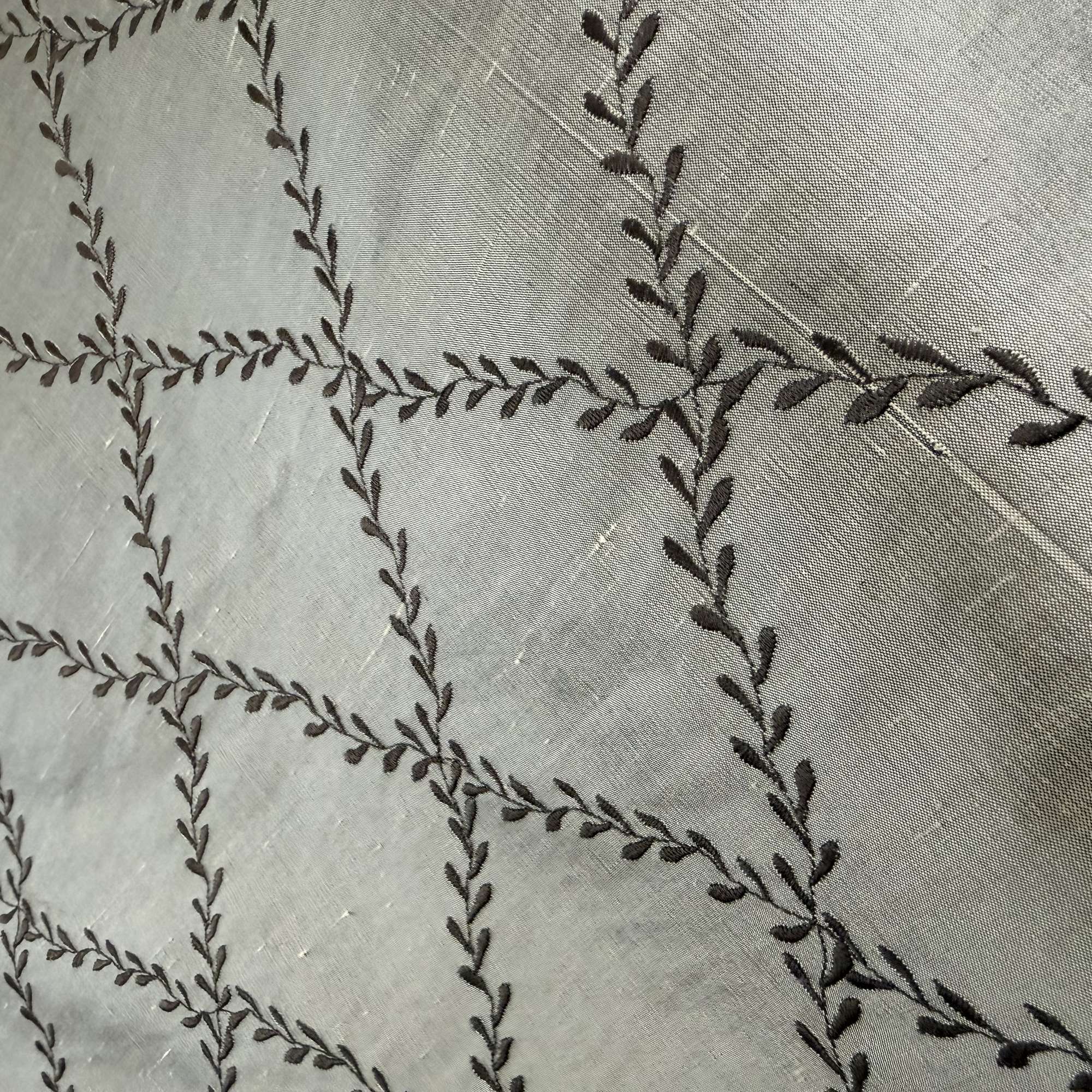 Marilyn Fabric | Diamond Embroidered Floral Silk Fabric | Drapery & Curtain Fabric