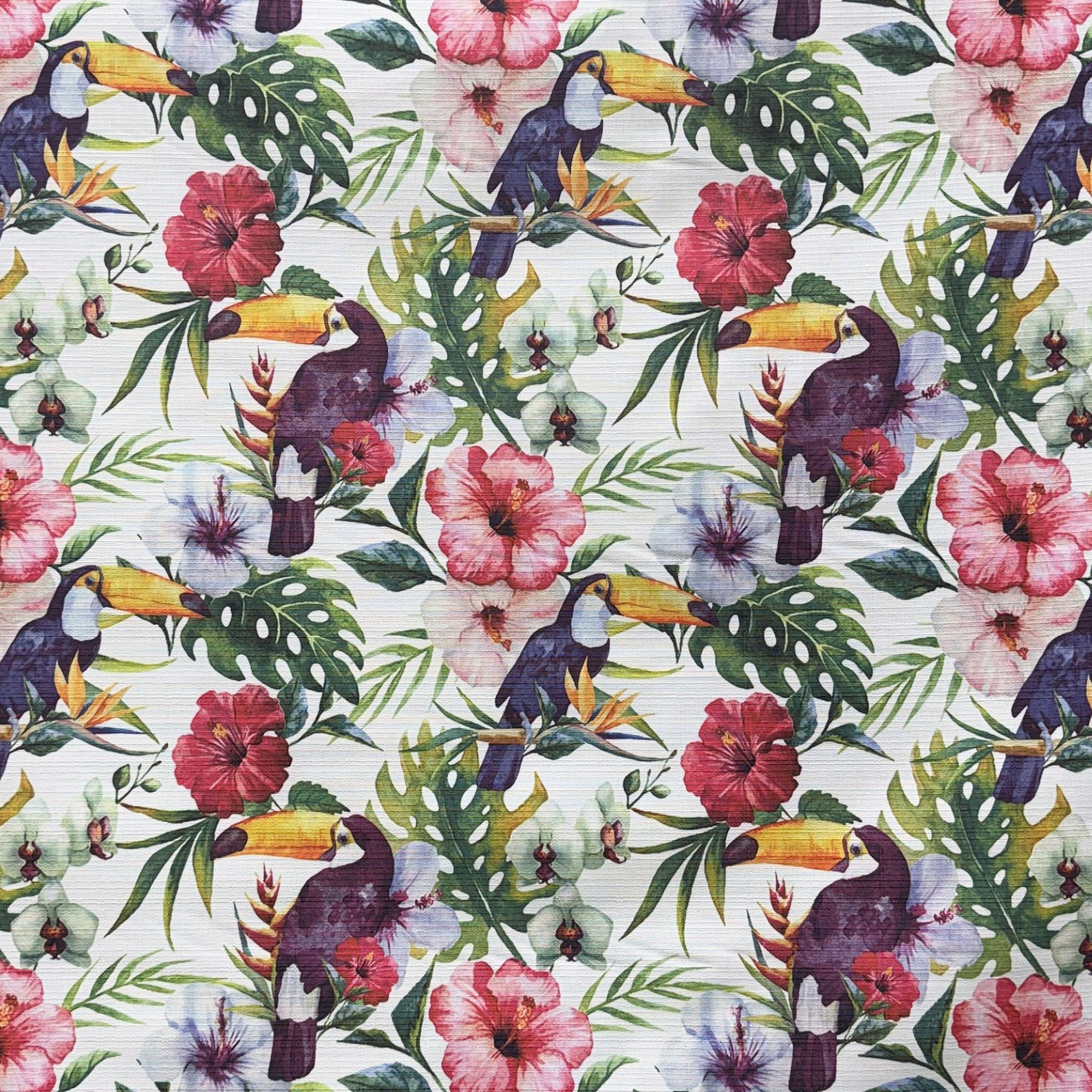 Minorca fabric in color Multi showcasing fabric outdoor floral fabric upholstery fabric.