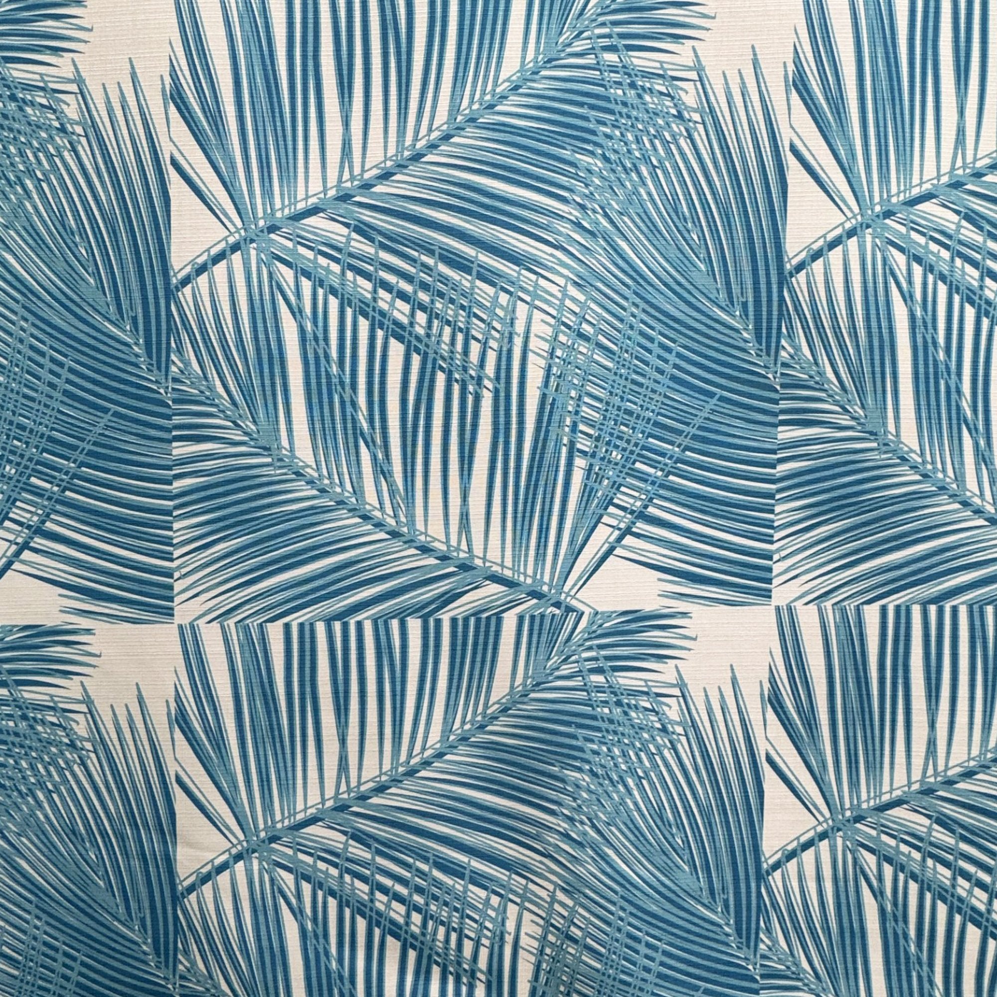 Mykonos fabric in color Azure showcasing fabric outdoor floral fabric upholstery fabric.