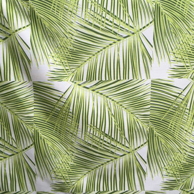 Mykonos fabric in color Forest showcasing fabric outdoor floral fabric upholstery fabric.