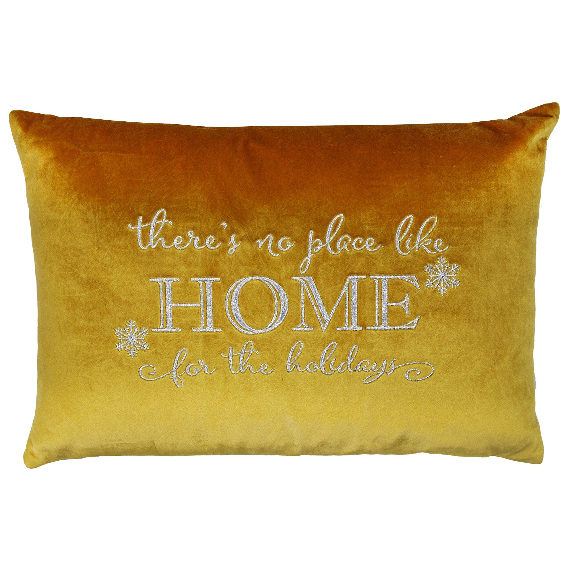 "There's no place like home for the holidays" Embroidery Decorative Throw Pillows | Size 14X20 | LIMITED QUANTITY LEFT