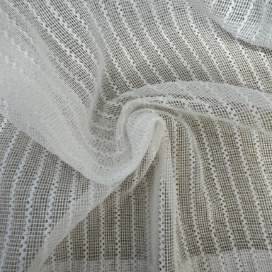 Ramona Fabric | Net-Like Sheer Strip Fabric | Drapery & Curtain Fabric