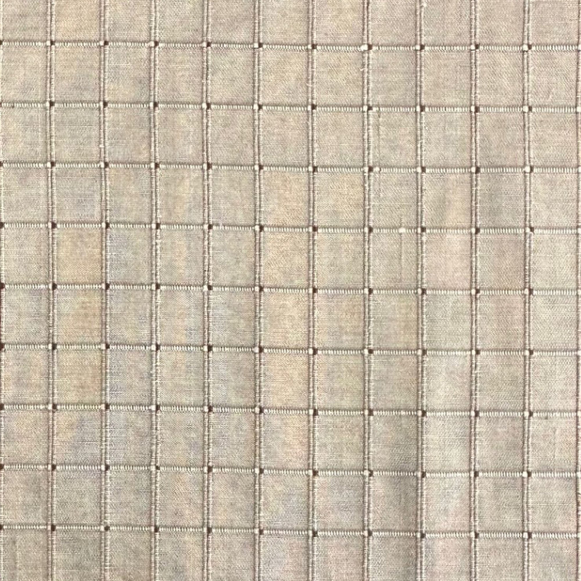 Rashid Fabric | Solid Small Square Geometric Silk Fabric | Drapery & Curtain Fabric