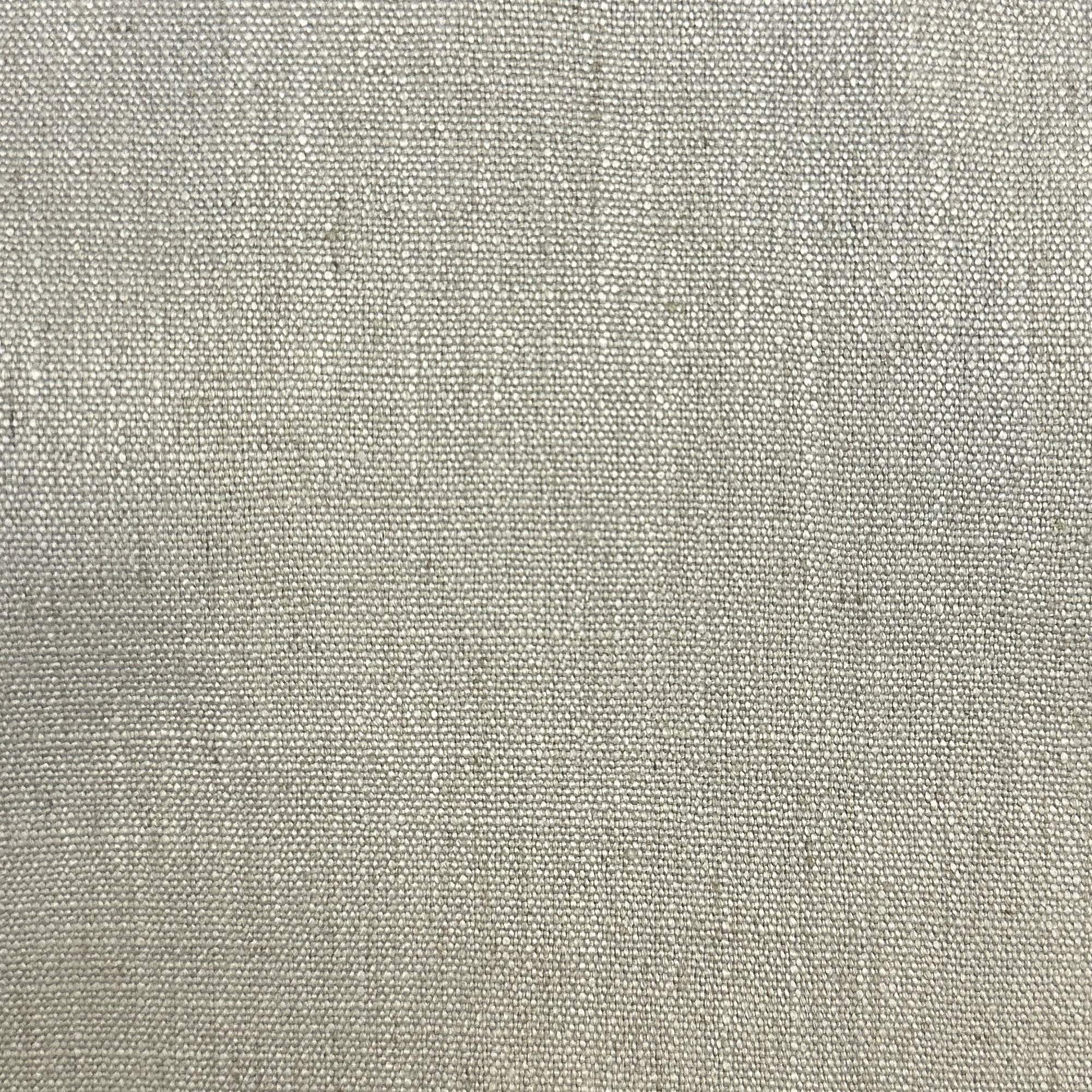 Saint fabric in color Silver showcasing fabric solid linen blend drapery & curtain fabric.