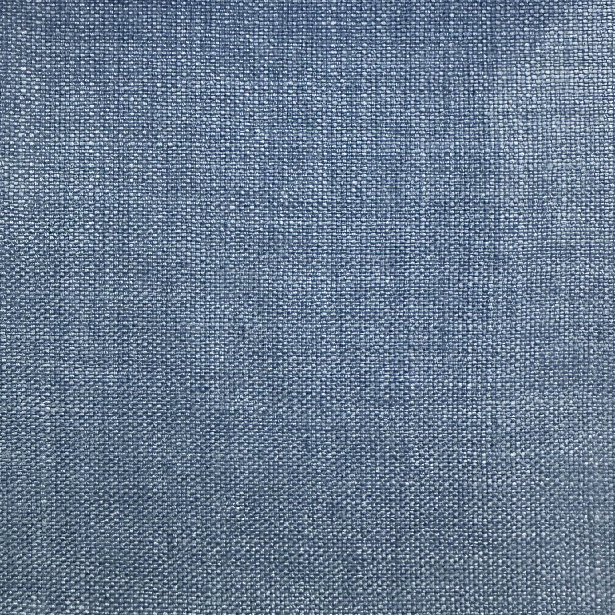 Saint fabric in color Blue showcasing fabric solid linen blend drapery & curtain fabric.