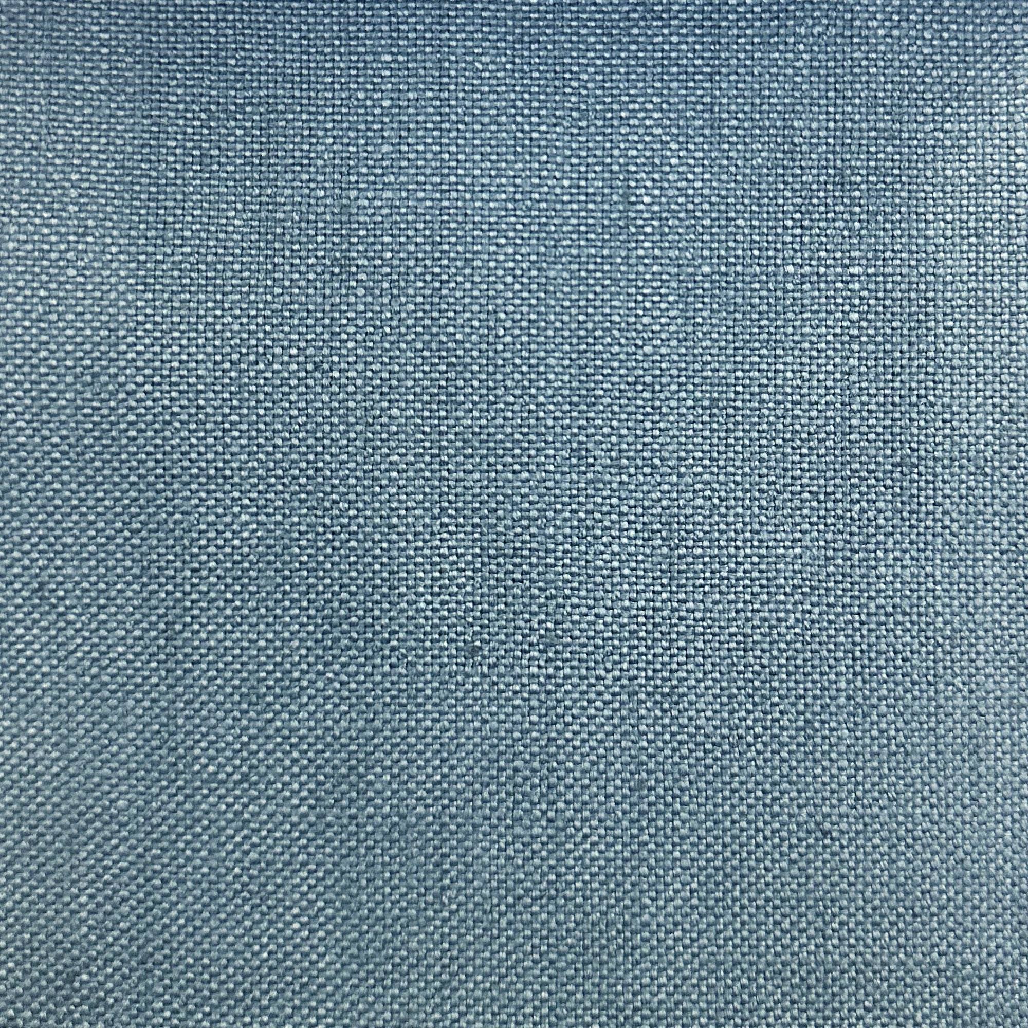 Saint fabric in color Denim showcasing fabric solid linen blend drapery & curtain fabric.