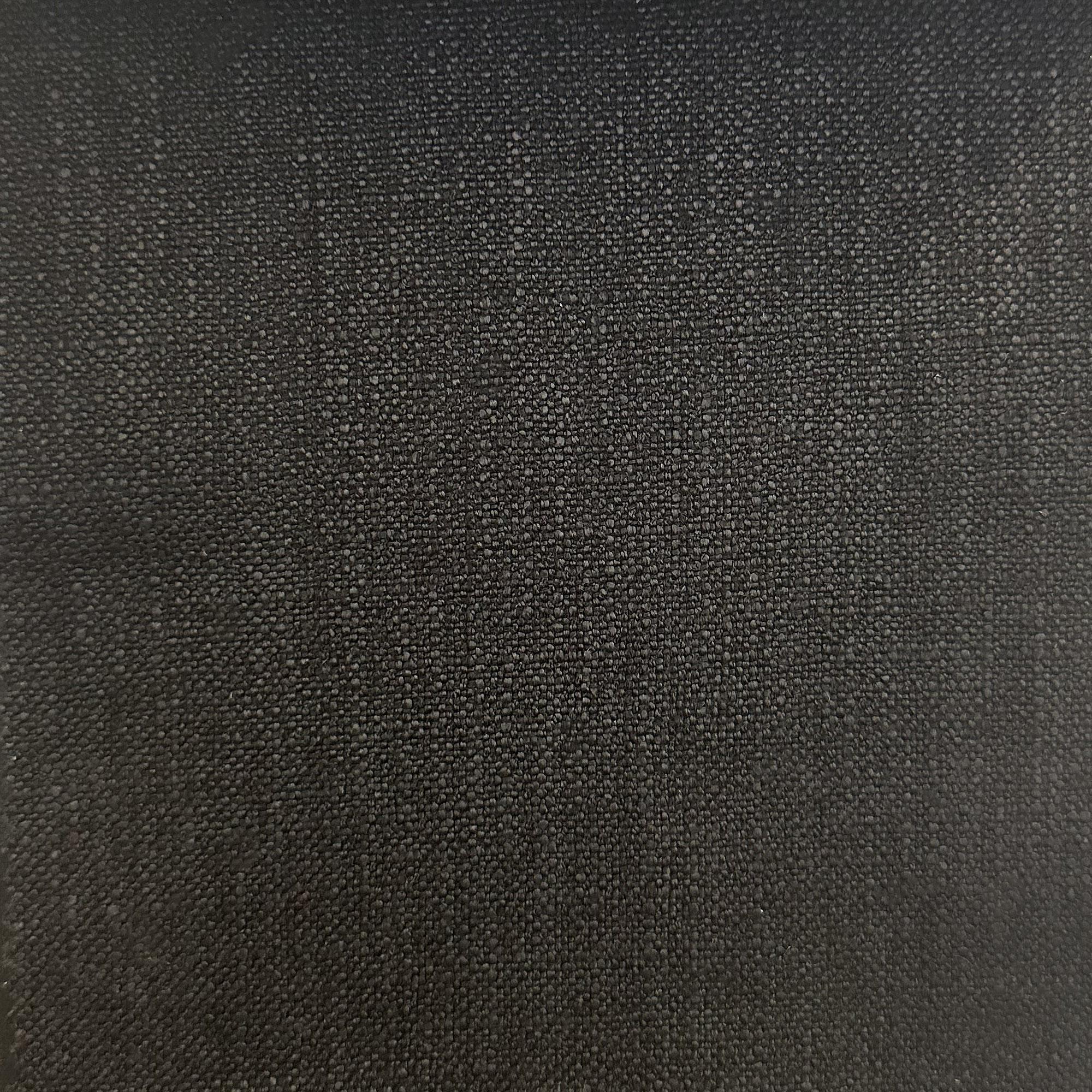 Saint fabric in color Black showcasing fabric solid linen blend drapery & curtain fabric.