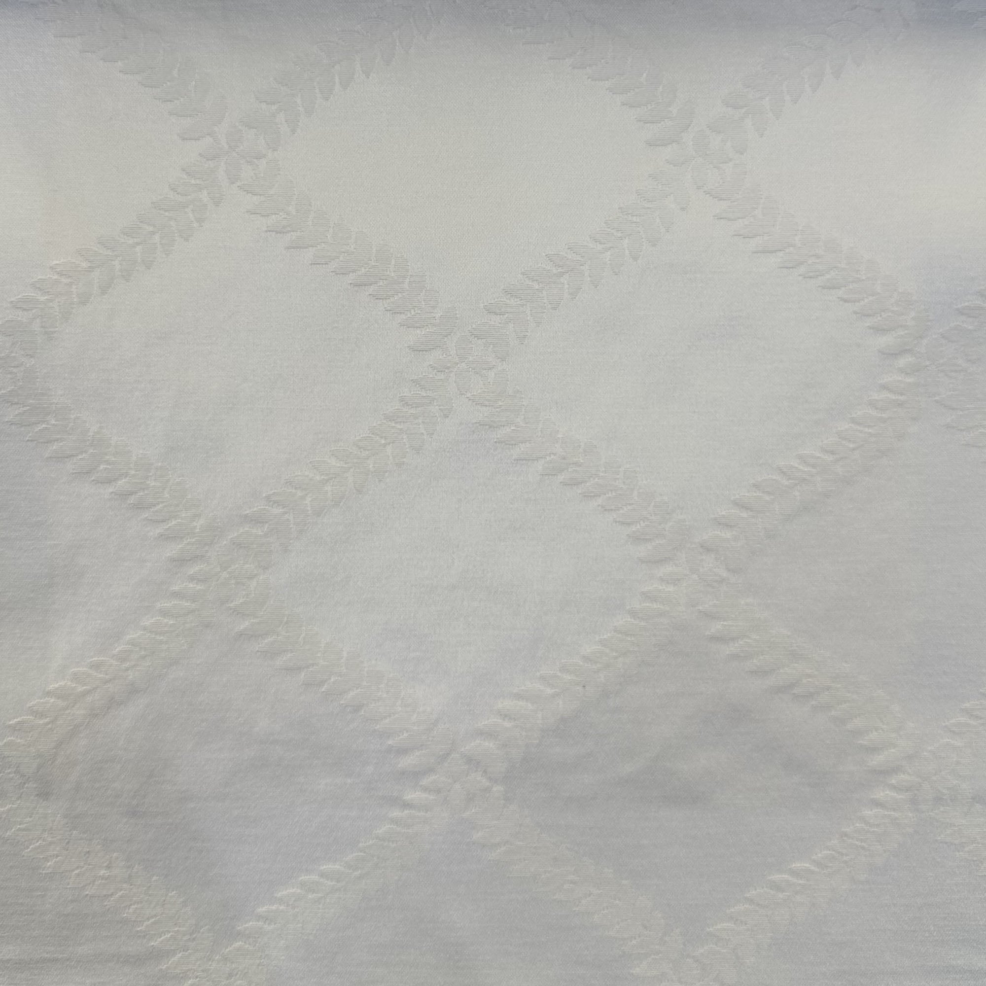 Sally fabric in color White showcasing fabric embossed diamond floral jacquard upholstery fabric & drapery & curtain fabric.